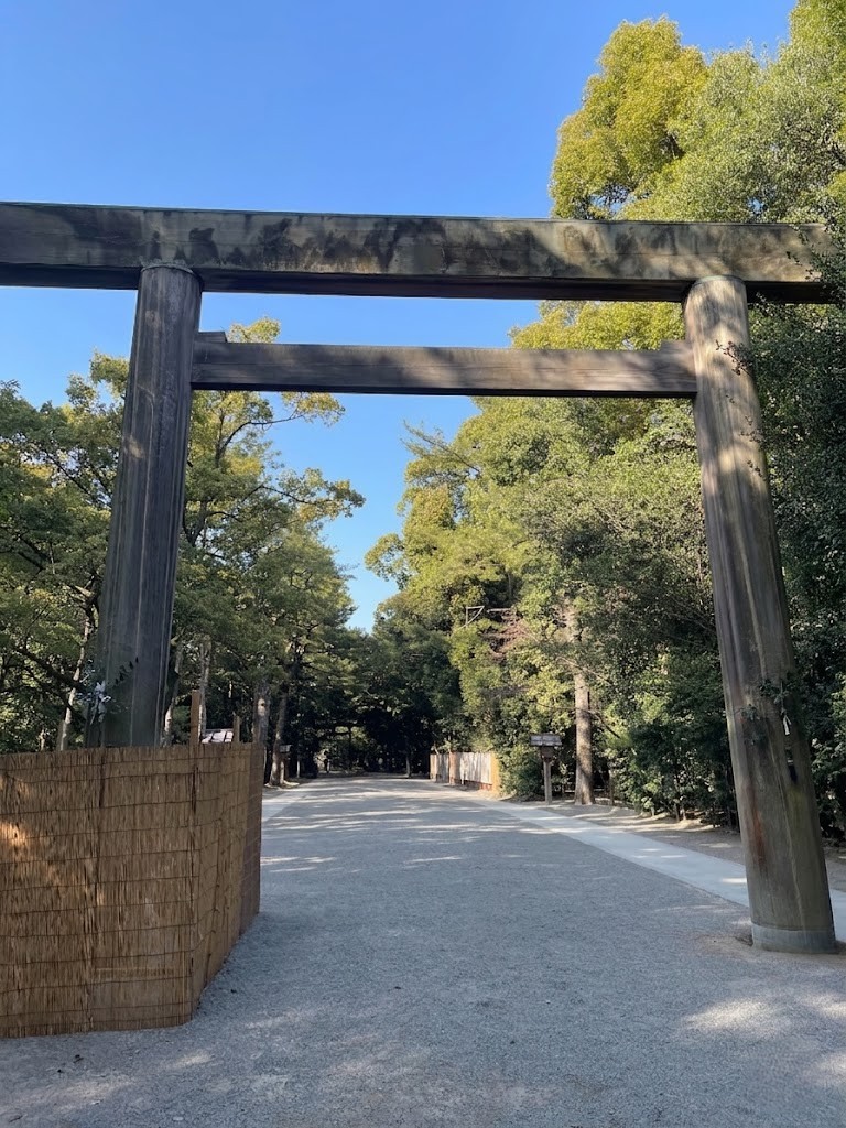 Torii gates located on the approach to the shrine